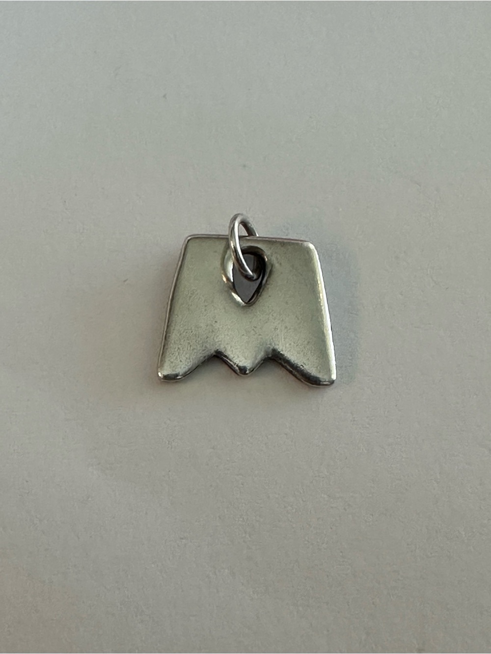 Retired James Avery Initial M Charm Pendant - Uncut Loop